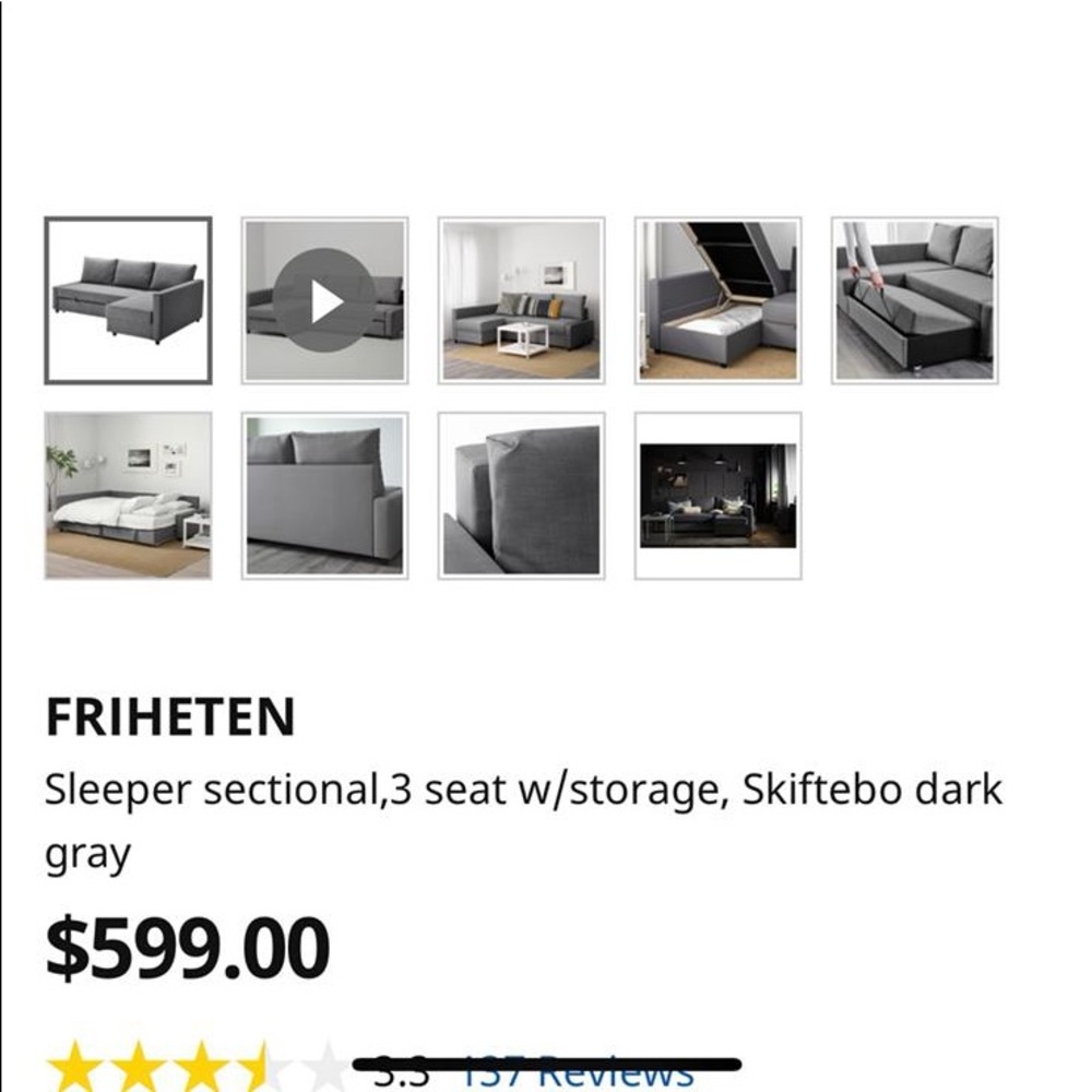 Sofa bed IKEA